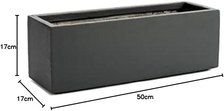 Pflanzwerk® Pflanzkübel Fiberglas TUB Anthrazit 17x50x17cm *Frostbeständig* *UV-Schutz* *Qualitätswa