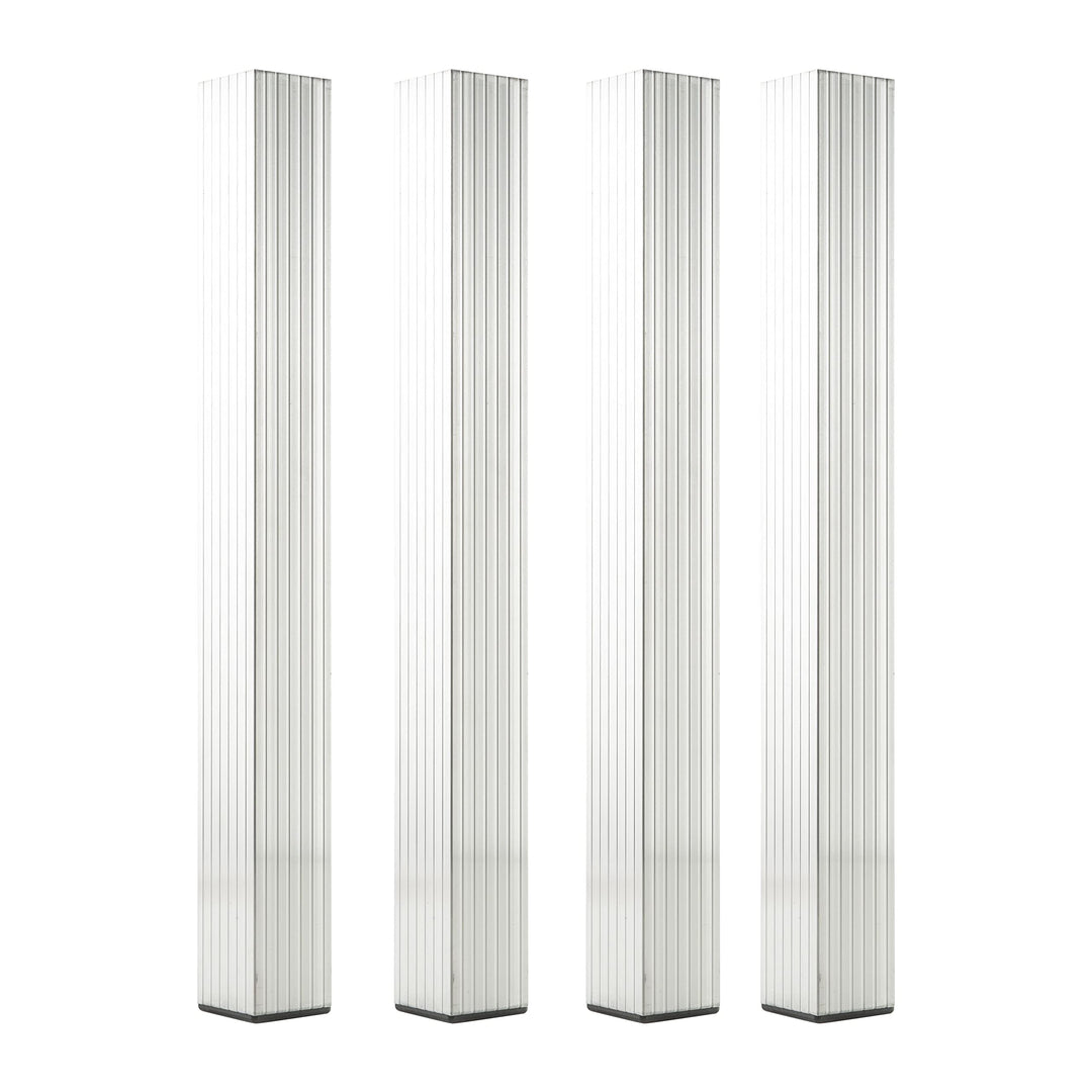 ALU-STAGE Hexa Bühnenfuss Set, 4x 60cm Steckfüsse, Quadrat 60/60mm, Aluminium, Gesteckt, Bodenschutz