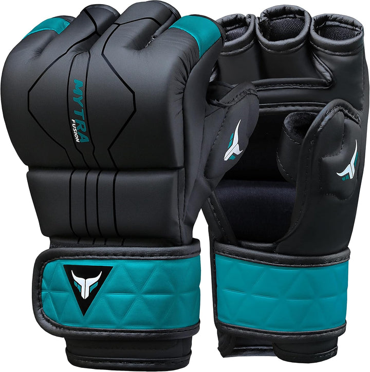 MMA Handschuhe für Herren und Damen — Atmungsaktive Open-Palm Sparring Handschuhe, Grappling Handsch