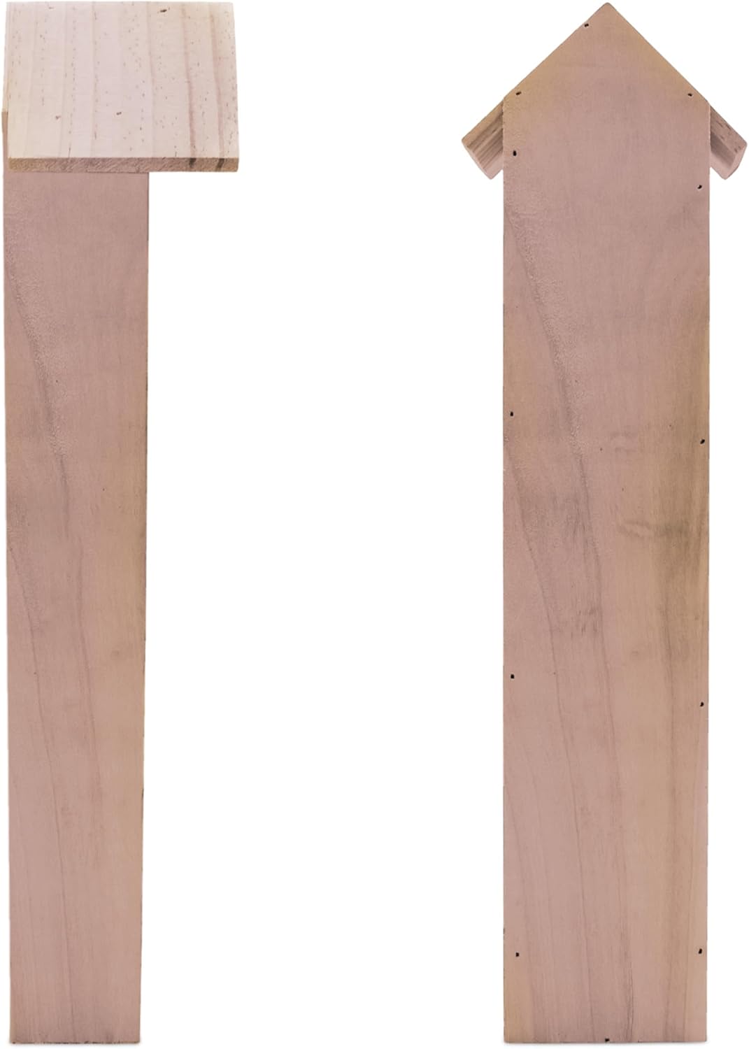 Holz Insektenhotel mit Erdspiess 78 cm - beige - Garten Deko Insektenhaus zum Aufstellen - Bienenhot