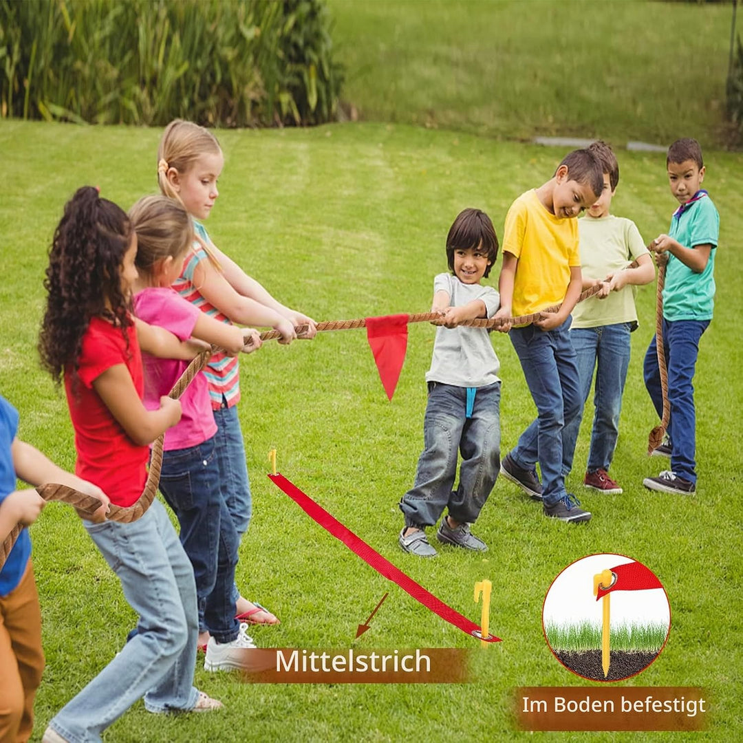 Tauziehen Seilspiel Outdoorspiele Gartenspiele Kindergeburtstag Partyspiele für Kinder und Erwachsen