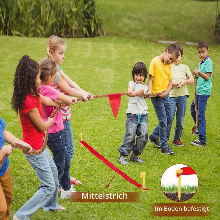 Tauziehen Seilspiel Outdoorspiele Gartenspiele Kindergeburtstag Partyspiele für Kinder und Erwachsen