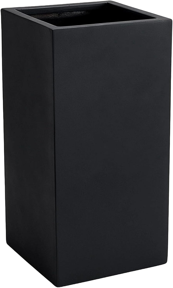 VIVANNO Pflanzkübel Blumenkübel Übertopf Säule Fiberglas Anthrazit Block 80x40x40, 80x40x40 cm Anthr