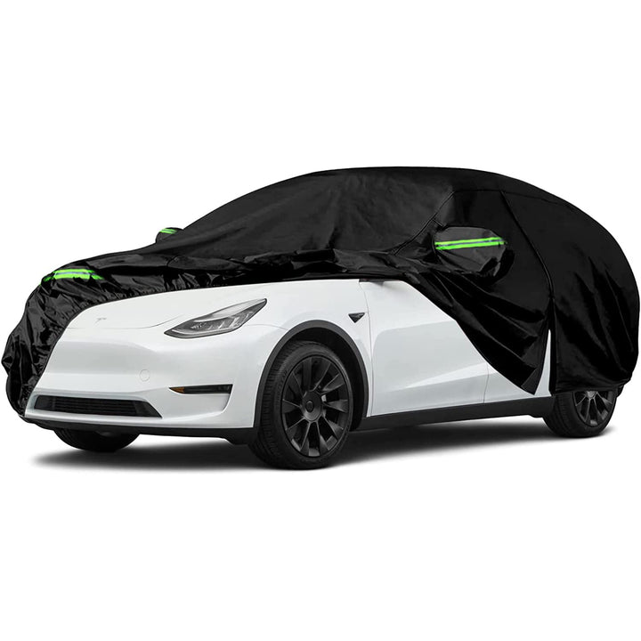 Autoabdeckung Wasserdicht Passend für Tesla Model Y 2020-2024, Atmungsaktiv Vollgarage Autoplane für