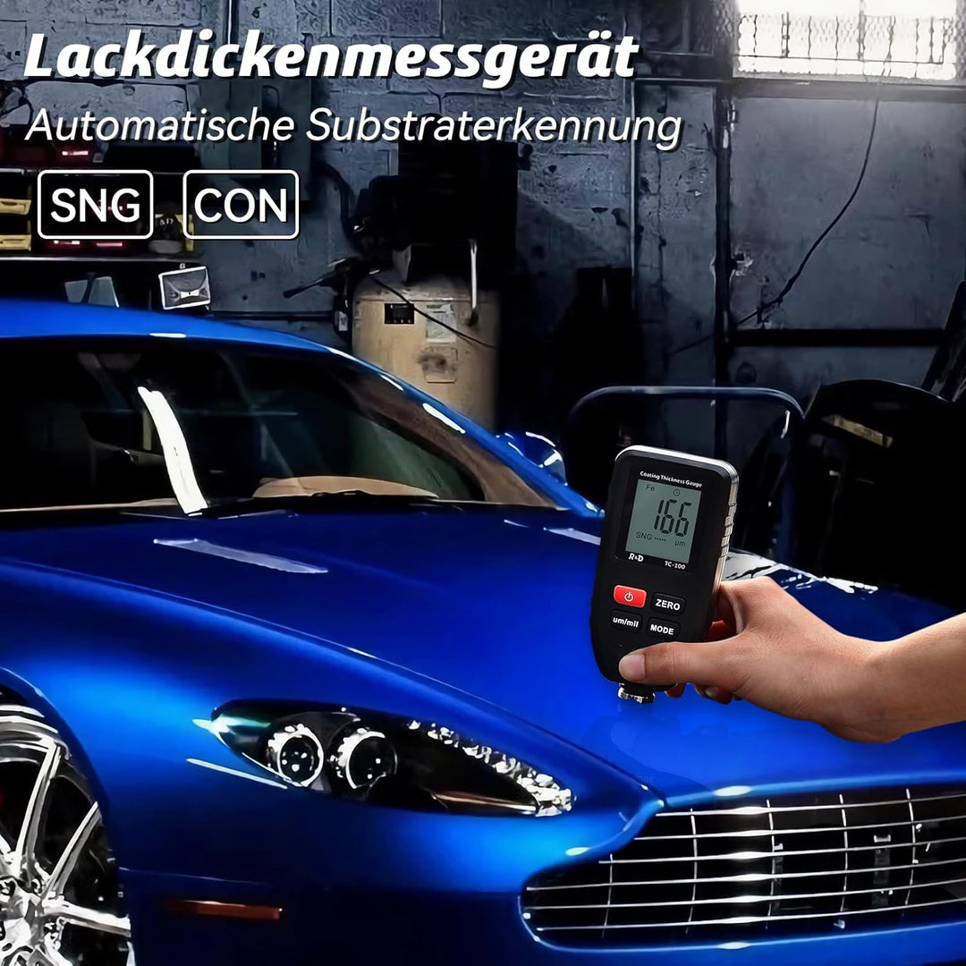 Lackschichtdickenmessgerät RDINSCOS Autolack Lackmessgerät auto Car Karosserie Schichtdickenmessgerä
