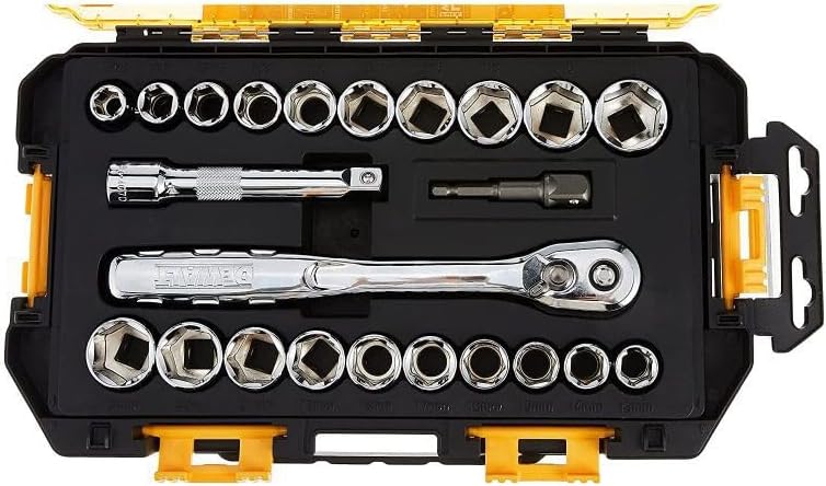 DEWALT Dwmt73813 Robustes Steckschlüssel-Set, 23-teilig, 1/2-Zoll-Vierkantantrieb