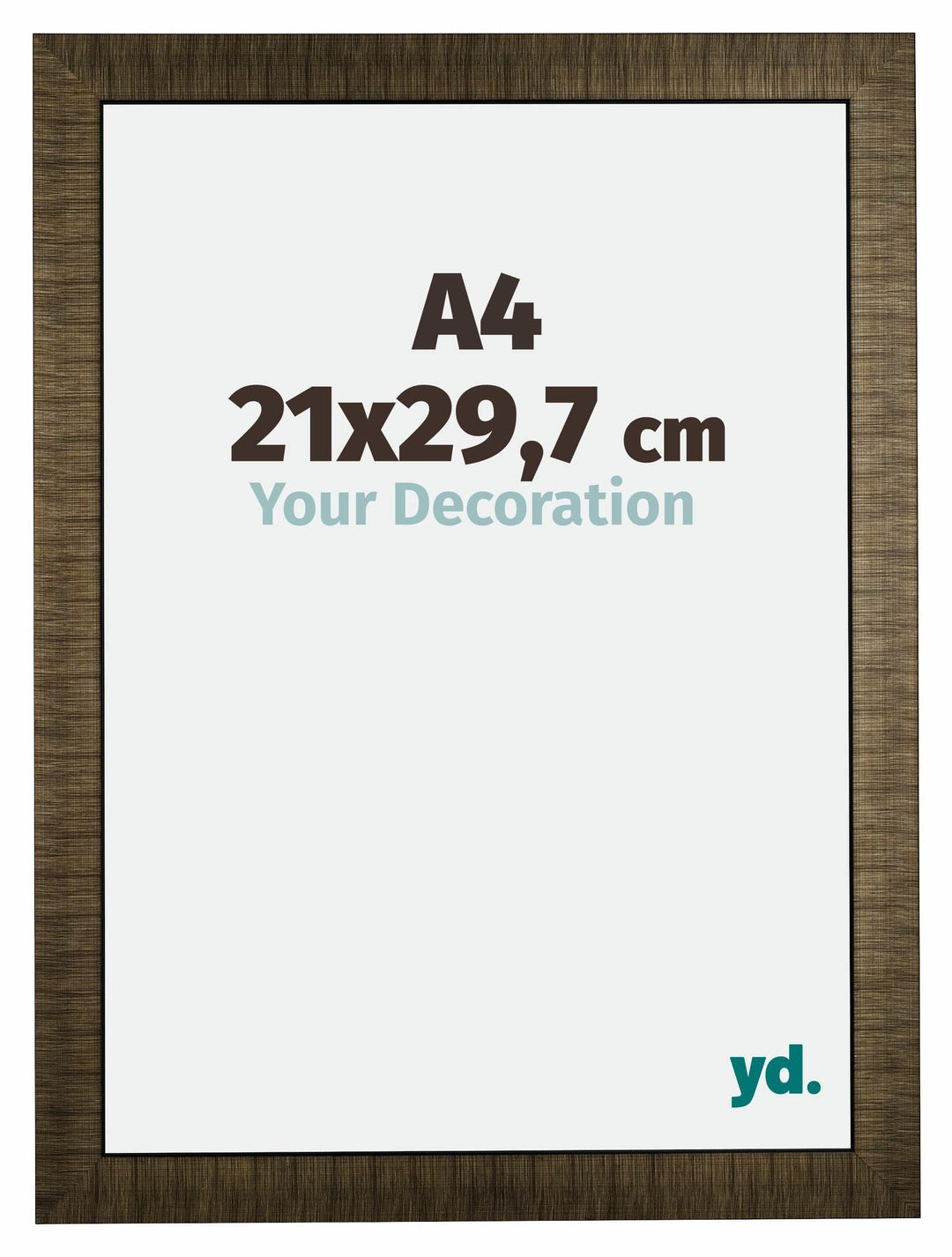 yd. Your Decoration - Bilderrahmen DIN A4 21x29,7 cm - Bilderrahmen aus Holz mit Acrylglas - Antiref