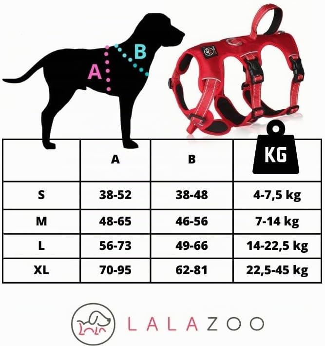 ELBA Sicherheitsgeschirr Hund ausbruchsicher – Verstellbares No-Pull Hundegeschirr gepolstert &amp; refl