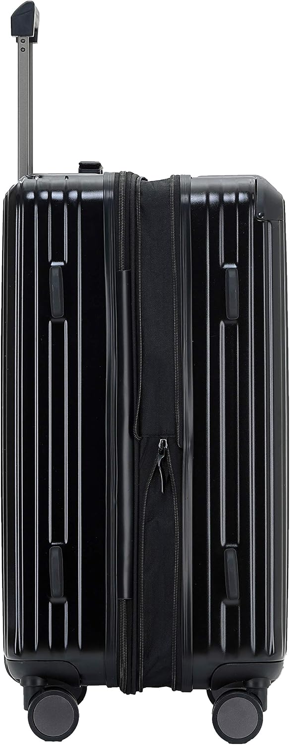 M816 TSA-Schloss Koffer Reisekoffer Trolley Kofferset Hardschale Boardcase (Black, Grosser Koffer) S