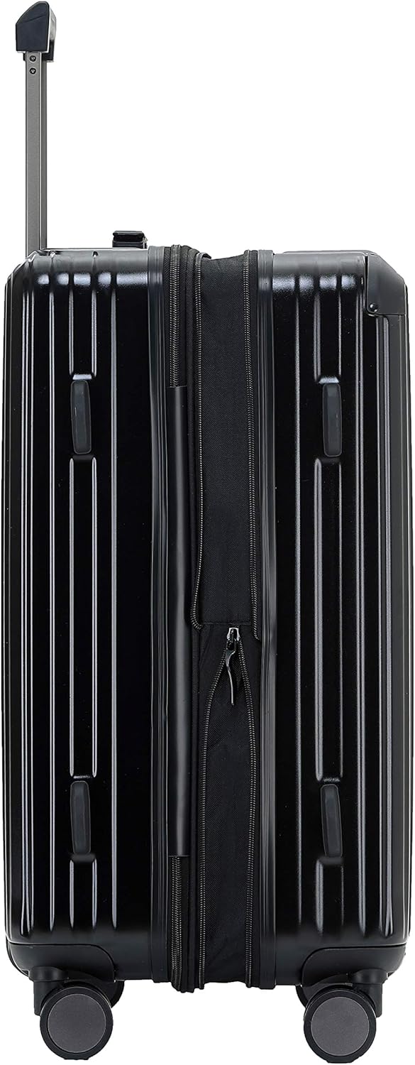 M816 TSA-Schloss Koffer Reisekoffer Trolley Kofferset Hardschale Boardcase (Black, Grosser Koffer) S