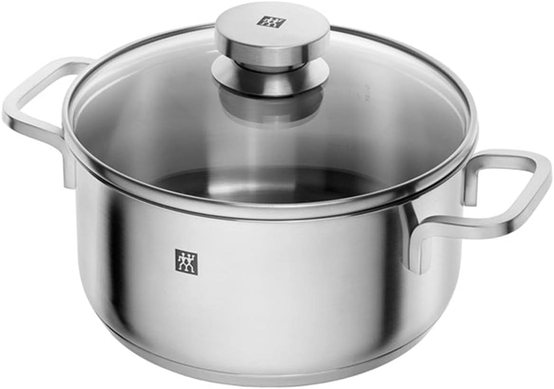 ZWILLING Focus Kochtopf-Set, 5-teilig, 4 Deckel, Induktionsgeeignet, Edelstahl