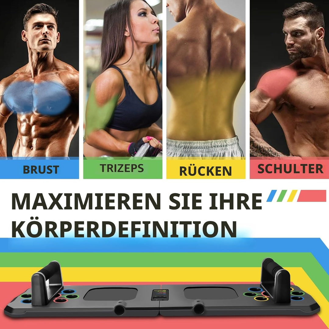 Liegestütze Brett 24 in 1 Push Up Board, Faltbares Multifunktions Liegestütz Liegestützbrett Bar Hom