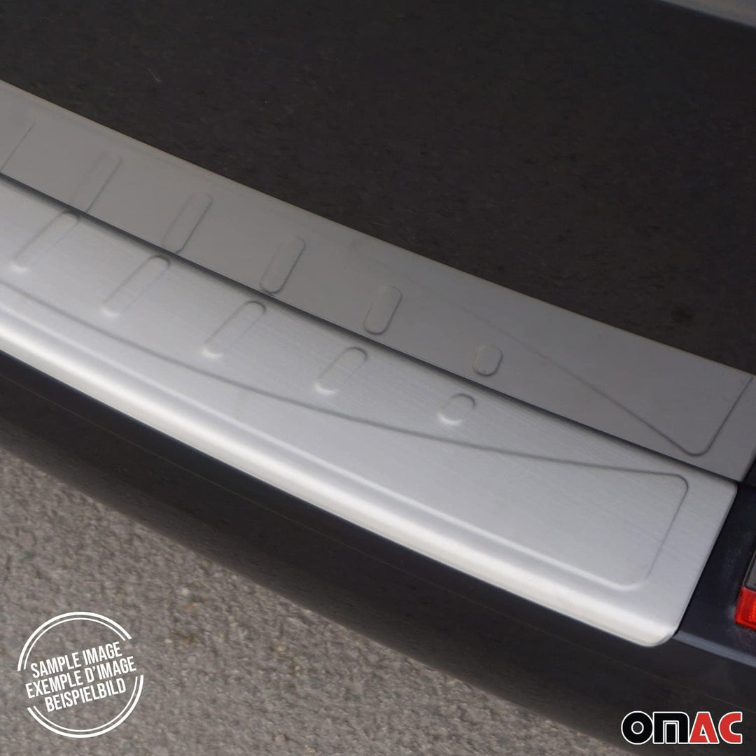 Ladekantenschutz Edelstahl kompatibel mit VW Caddy 2015-2020 Chrom Gebürstet Abkantung Edelstahl Chr