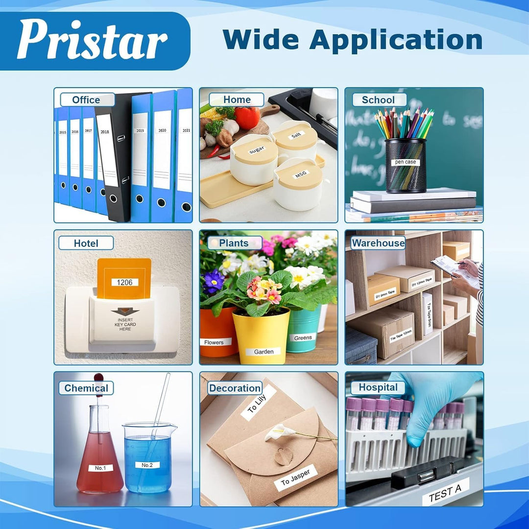 4x Pristar Kompatibel für Brother TZe-231 TZe231 TZc 231 Tz Tape 12mm 0.47 Laminated White Schriftba