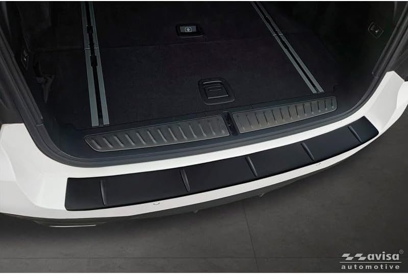 Avisa Matt-Schwarz Edelstahl Heckstossstangenschutz kompatibel mit BMW 5er Touring (G31) Facelift 20