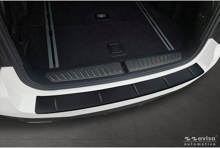 Avisa Matt-Schwarz Edelstahl Heckstossstangenschutz kompatibel mit BMW 5er Touring (G31) Facelift 20