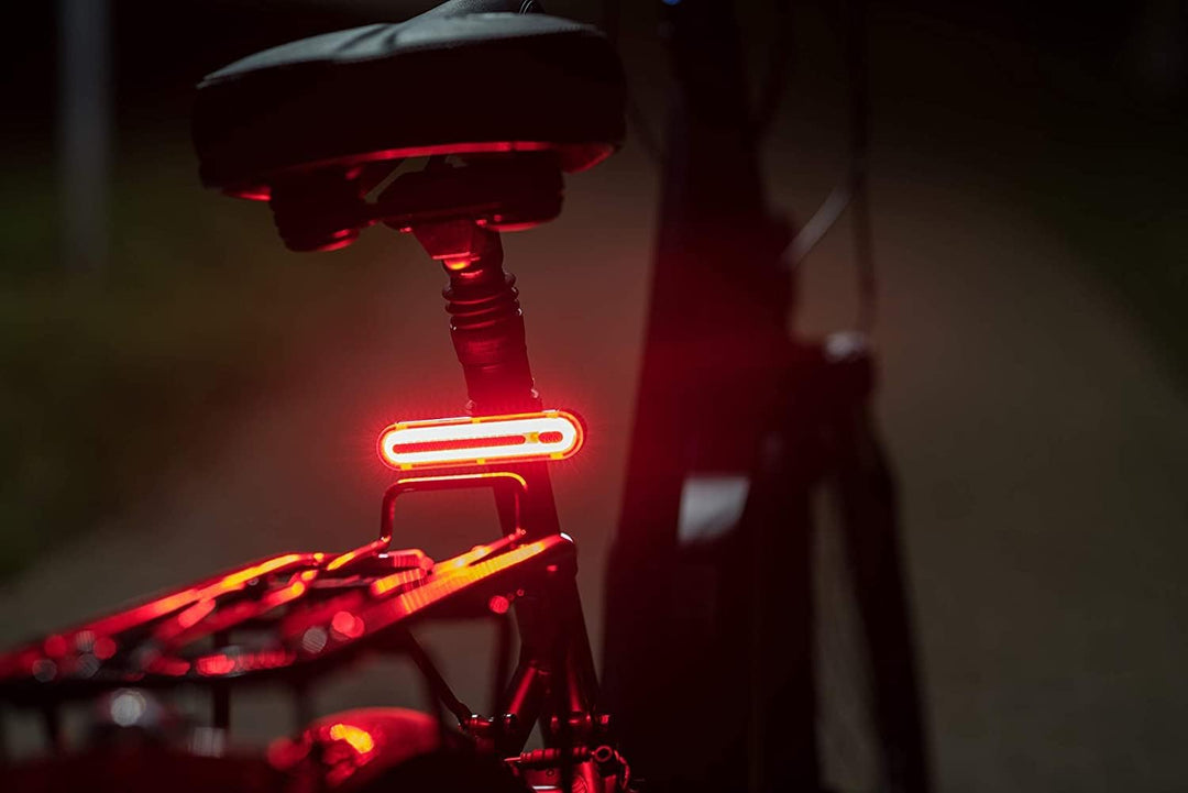 FISCHER Fahrrad-Beleuchtungsset, Front- und Rückleuchte, mit Akku, USB-Ladefunktion und Leuchtfunkti