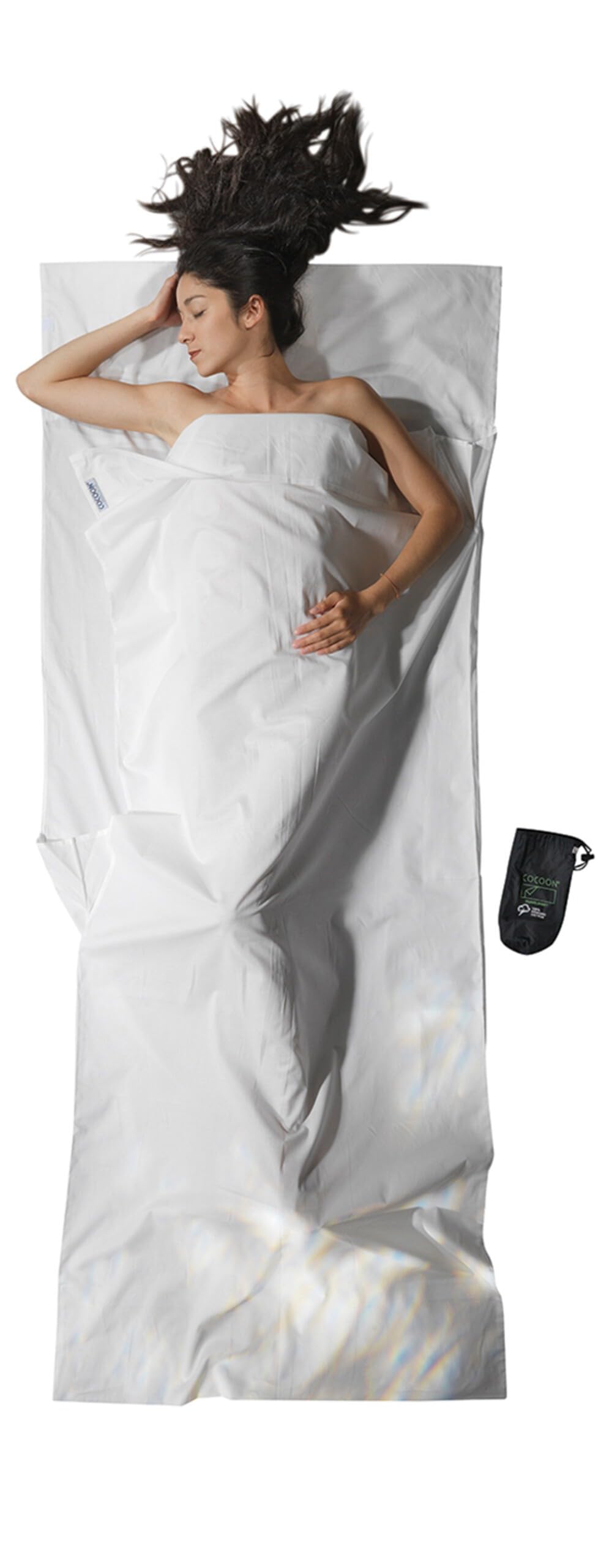 Cocoon Bio Baumwollschlafsack Travel Sheet - Organic Cotton nature weiss Rechteck, nature weiss Rech