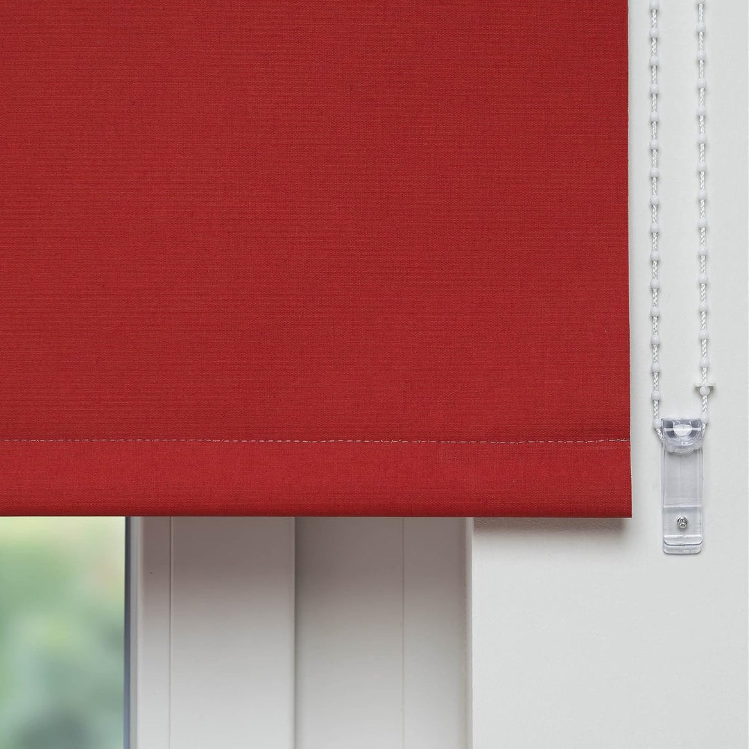 Liedeco® Rollo, Fenster Rollo, Kettenzug-Rollo / 82 x 180 cm (Breite x Höhe), rot/Verdunkelnd, Abdun