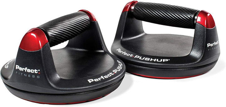 Perfect Fitness Liegestützgriffe Push Up, Fitnessgeräte für Zuhause, Schwarz, 2 Stück Bundle mit Bau