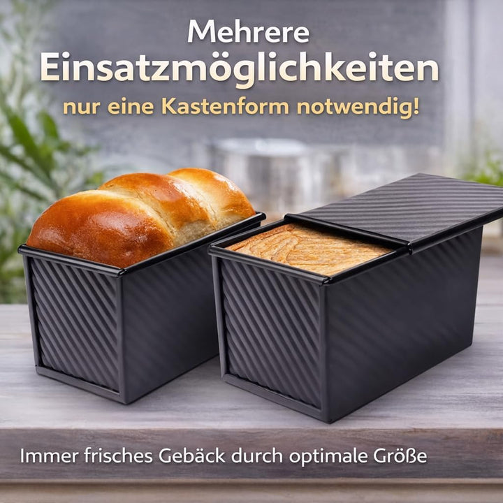 Generisch Brotbackform mit Deckel, Antihaftbeschichtet, Kohlenstoffstahl Toastbrotform, Kastenform m