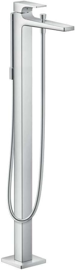 hansgrohe Wannenarmatur bodenstehend Metropol, mit Antikalk-Funktion, für 2 Funktionen, Chrom, Chrom