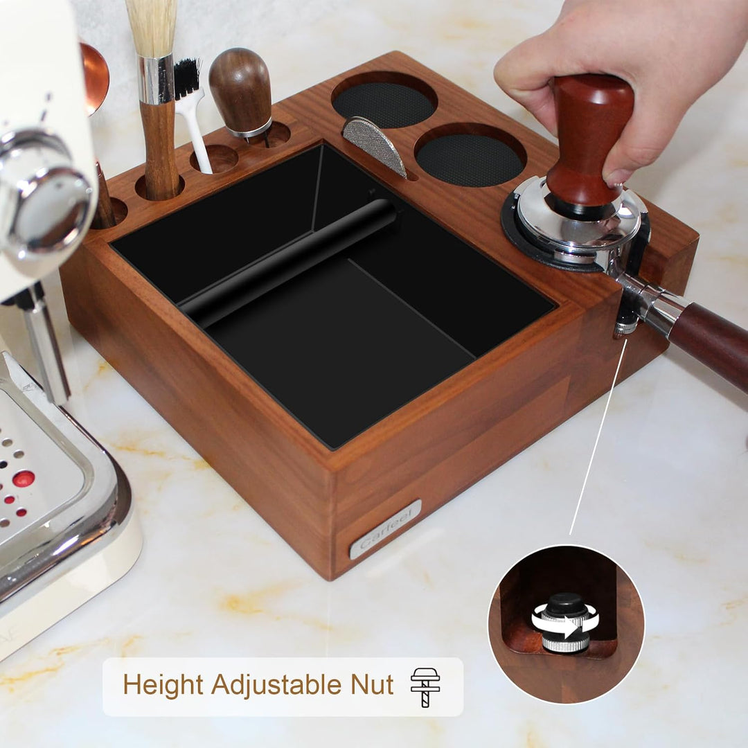 9-in-1-Siebträgerhalter für 51/54 mm Espresso-Tamping-Station mit rutschfester multifunktionaler Esp