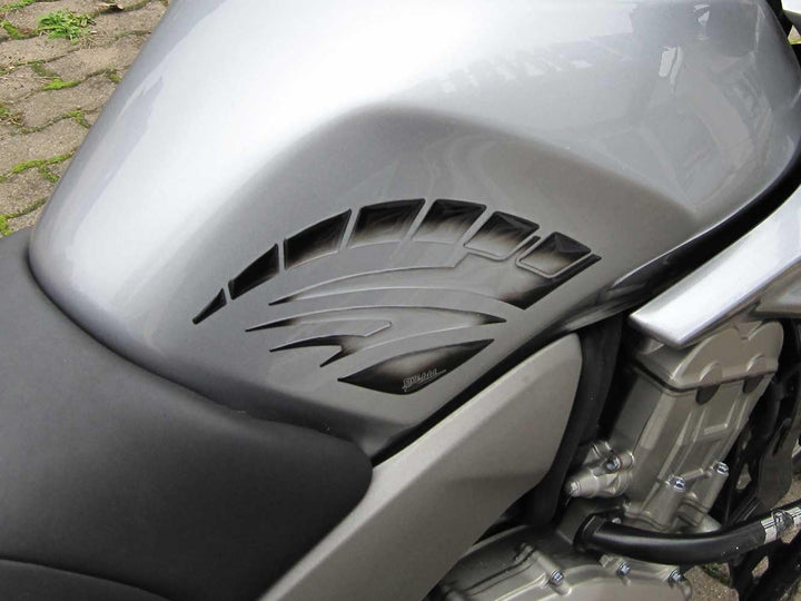 BIKE-label Seitentank Pad Motorrad Transparent Schwarz-Verlauf 810009