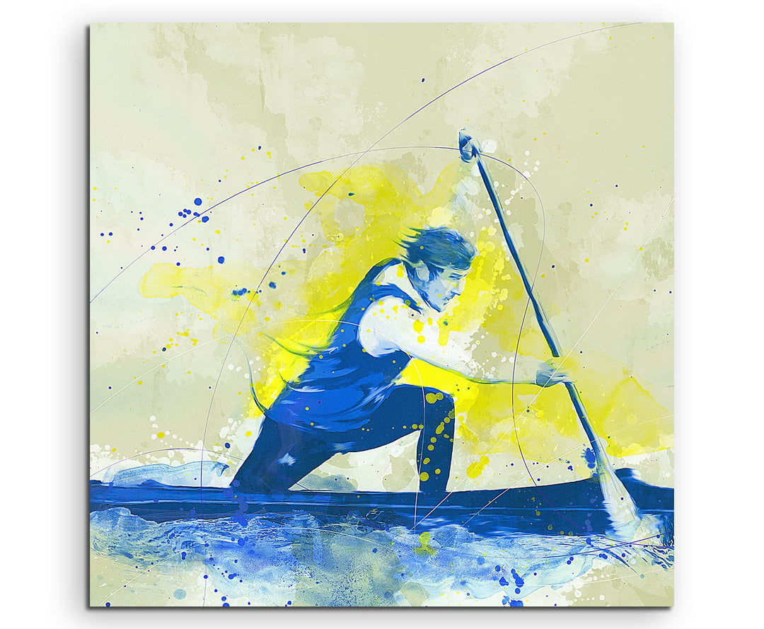 Paul Sinus Art Rudern 60x60cm SPORTBILDER Splash Art Wandbild Aquarell Art