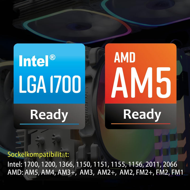 Enermax CPU-Kühler T50 Axe ARGB, Weiss 12cm ETS-T50 ARGB Weiss Single