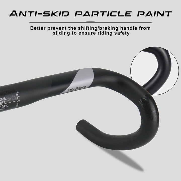 Alfa Pasca lenker 31,8 rennrad carbon lenker rennrad 400mm aero lenker rennrad UD Matte 31.8*400mm,