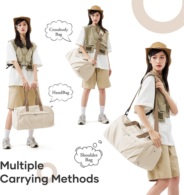 HYC00 Sport Duffel Bag Damen Sporttasche mit Schuhfach Reisetasche Damen Weekender Travel Bag Handge