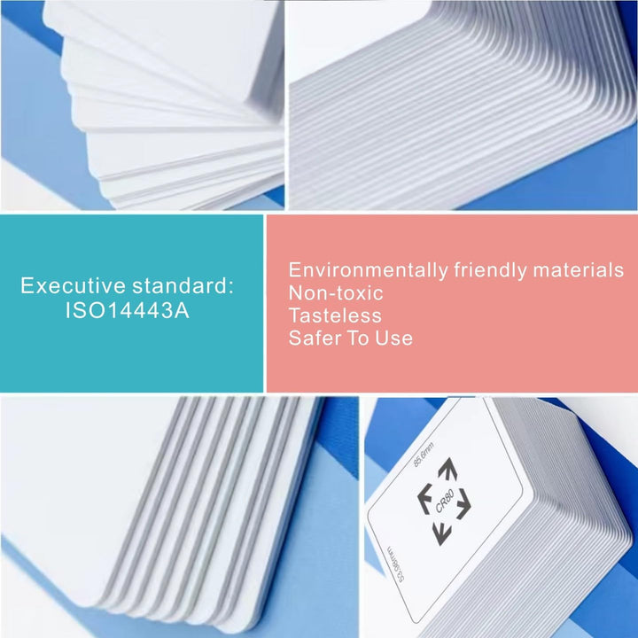 (100 Stück)Inkjet Printable PVC ID Cards Kompatibel Mit Epson und Canon Inkjet Drucker, CR80 30 MIL