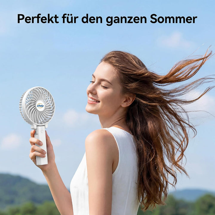 efluky Handventilator, Tragbarer Mini Ventilator, Faltbarer USB-Ventilator Wiederaufladbar, Kleiner