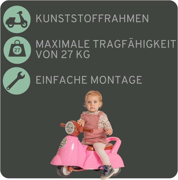 Bandits & Angels Retro Rutscher ab 1 Jahr (Retro Rosa), Retro Rosa