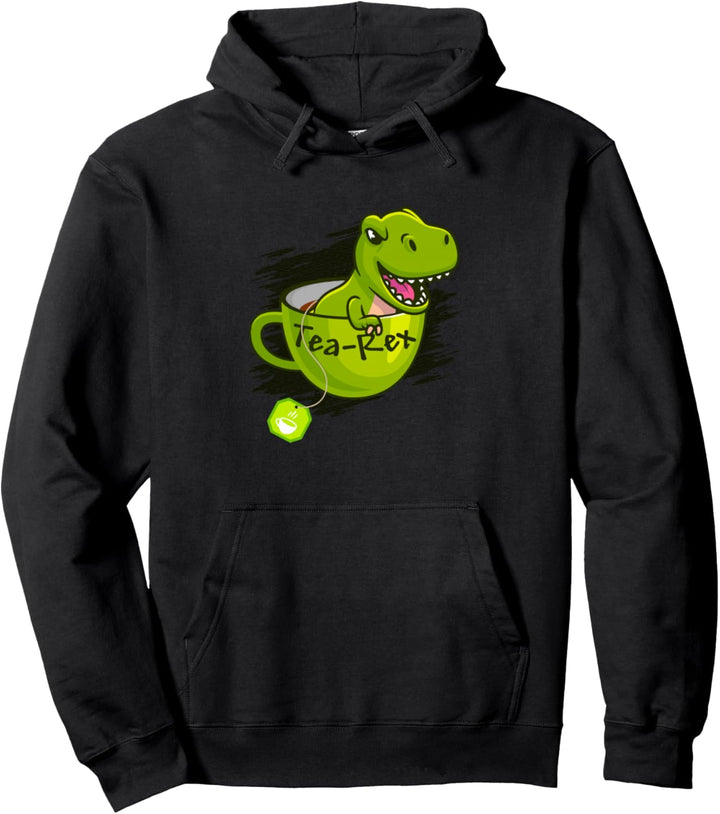 T-Rex Tea Rex Dino Tyrannosaurus - Tea Rex Pullover Hoodie