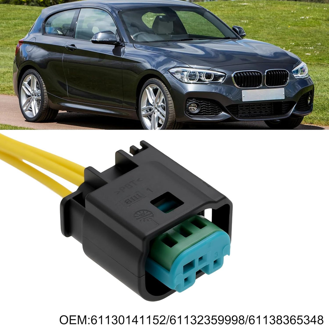 2pcs 3Pin Buchse Gehäuse mit Kabel Reparatursatz 61130141152 61132359998 Kompatibel mit BMW für PDC