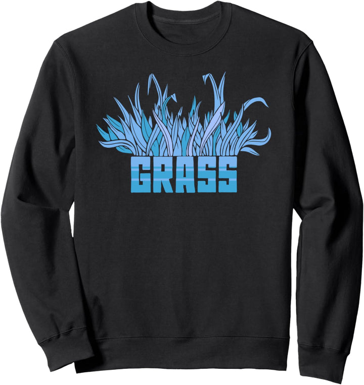 Funny Bluegrass Vintage Minimalist Blue Grass Pun Graphic Sweatshirt