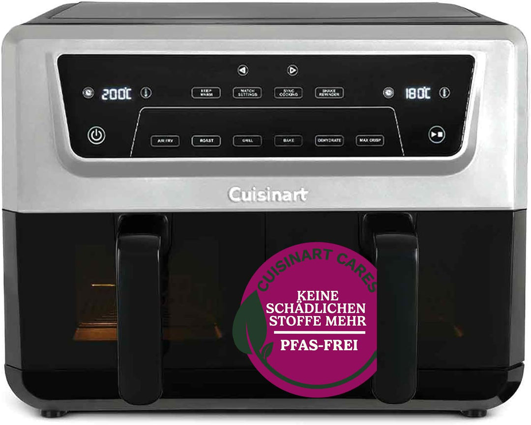 Cuisinart XXL Air Fryer, ohne PFAS, Kochen ohne Chemikalien, Airfryer, Braten, Grillen, Gebäck, Dehy