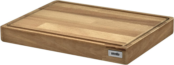 AUSONIA - 66441 FLEISCHER-SCHNEIDEBRETT BUCHENHOLZ-SCHNEIDEBRETT 50x35x4 MIT MIT GUMMIFÜSSEN