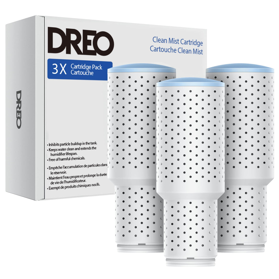 DREO Clean Mist Cartridge 3-Pack for Humidifiers, Compatible with DREO Humidifiers HM311/311S/306/52