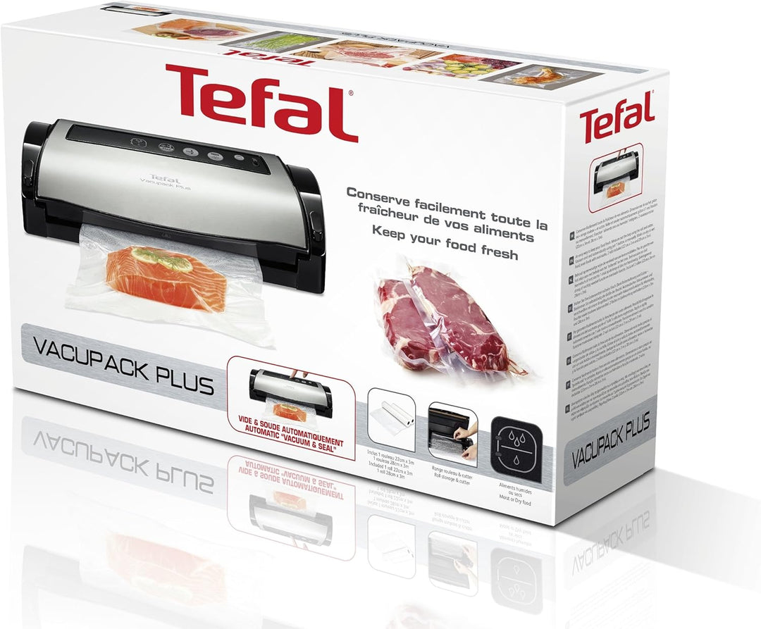 Tefal Folienschweissgerät Plus – verpackungsfirmen, 130 W Leistung, Inox, grau
