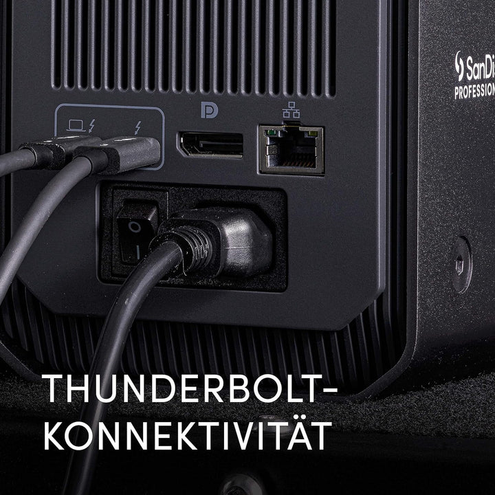 SanDisk PROFESSIONAL PRO-DOCK 4 Docking Station mit 4 Einschüben, für Lesegeräte mit Thunderbolt Kon