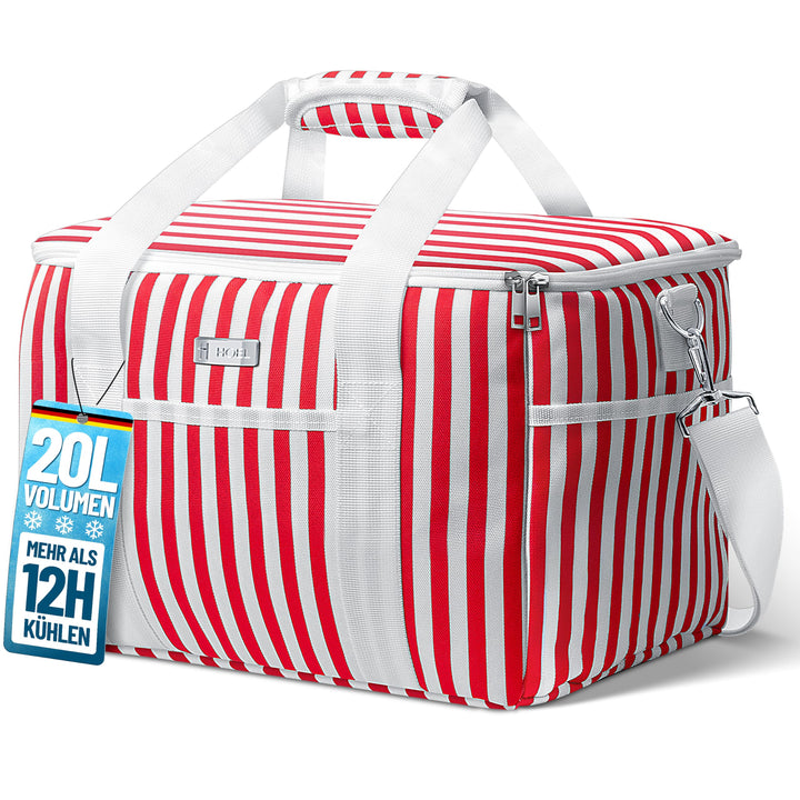 HOEL Kühltasche gross 20L & 30L faltbar - Isolierte Thermotasche - Lunchtasche wasserdicht & auslauf