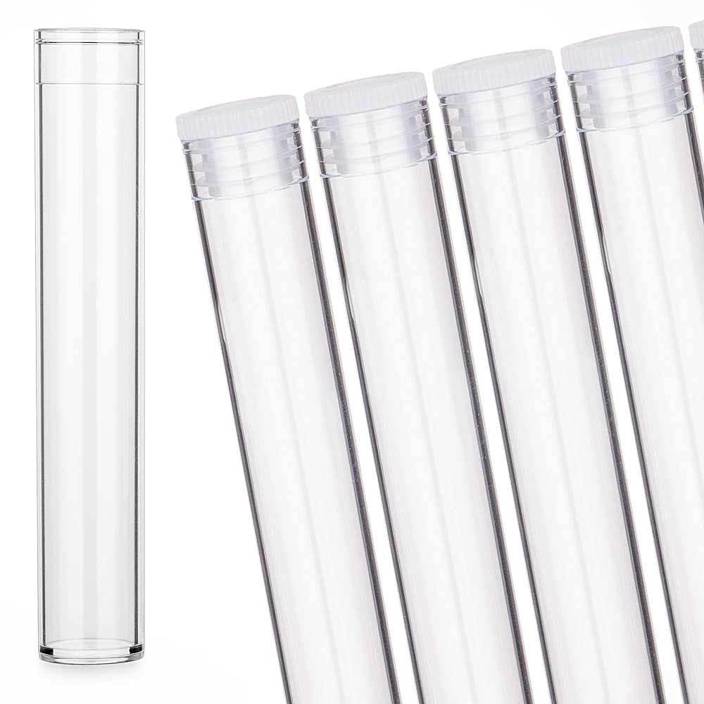 Tuuters 100x Kunststoff Reagenzgläser mit Korken, Kunststoffröhrchen, zylinderförmig, 12ml (95 x Ø17