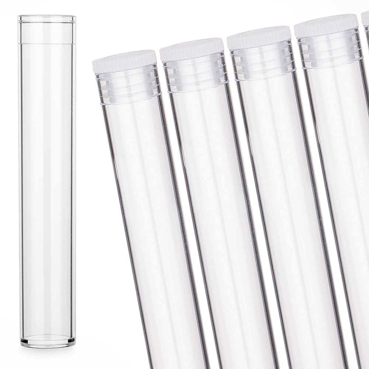 Tuuters 100x Kunststoff Reagenzgläser mit Korken, Kunststoffröhrchen, zylinderförmig, 12ml (95 x Ø17