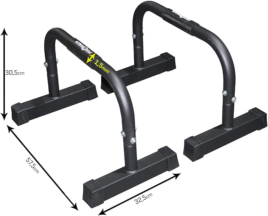 Sporttrend 24® Parallettes im 2er Set aus Stahl | Push Up Bar, Liegestützgriffe, Dip Station,