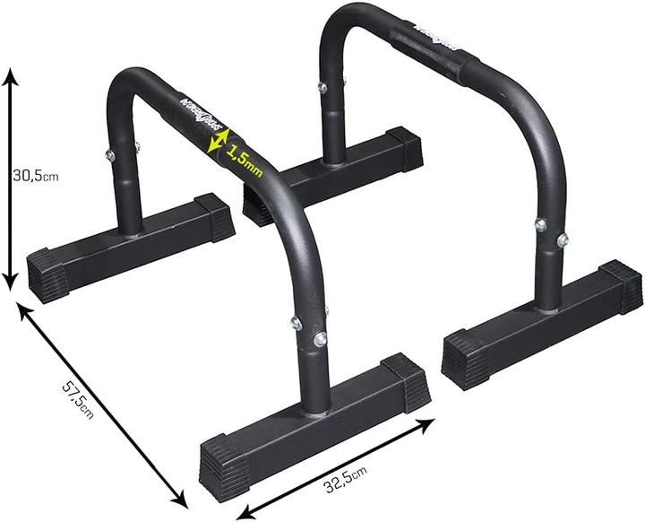 Sporttrend 24® Parallettes im 2er Set aus Stahl | Push Up Bar, Liegestützgriffe, Dip Station,