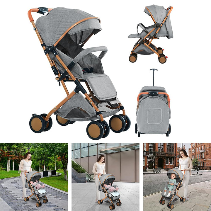 Kinderwagen Canne, kompakter Kinderwagen 0-4 Jahre, leicht und handlich, klappbar mit einer Hand, ve