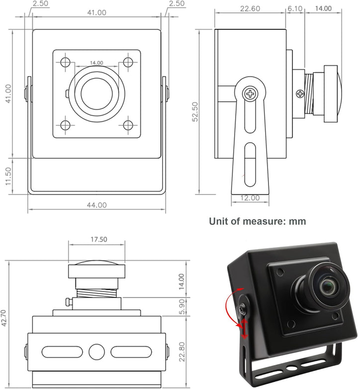 SVPRO 5MP 30FPS USB Weitwinkel Kamera für Computer, IMX335 Sensor Hochauflösende Sicherheitskamera f